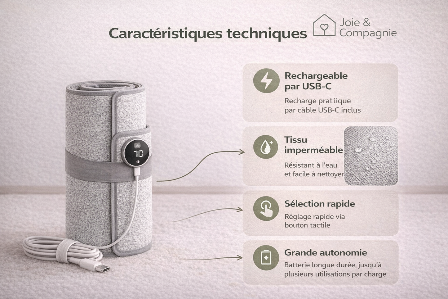 Chauffe-jambes cocooning 360°