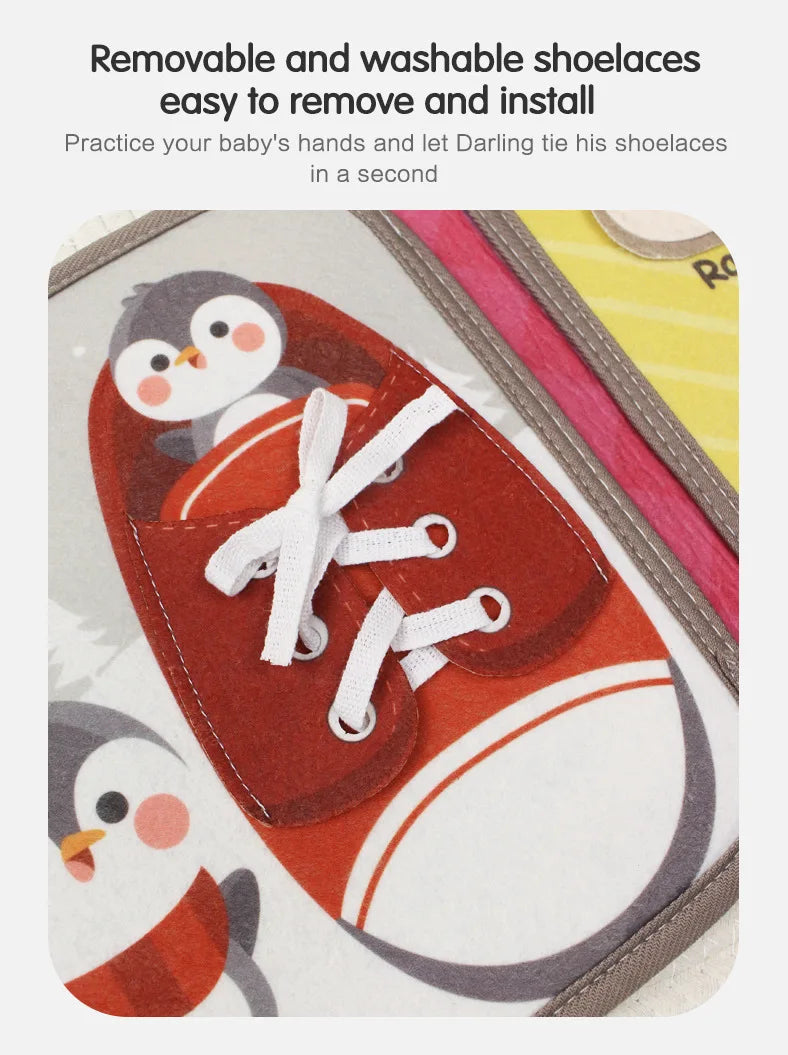 Montessori Livre d’Éveil en Tissu 3D – Apprentissage Précoce pour Bébé (3 à 6 ans)