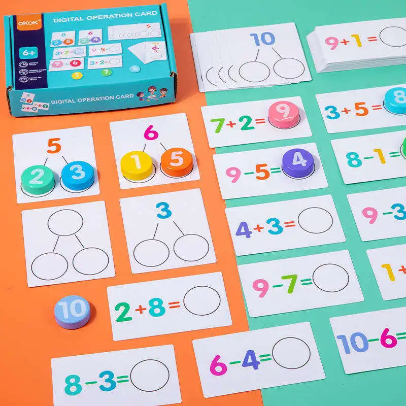 Montessori Children Number Calculate Board Kids Mathematical Operation Set Educational Logical Thinking Training Aids Math Toys
