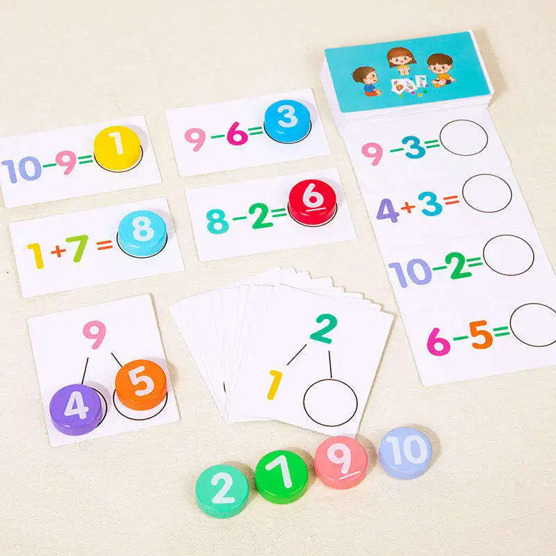 Montessori Children Number Calculate Board Kids Mathematical Operation Set Educational Logical Thinking Training Aids Math Toys