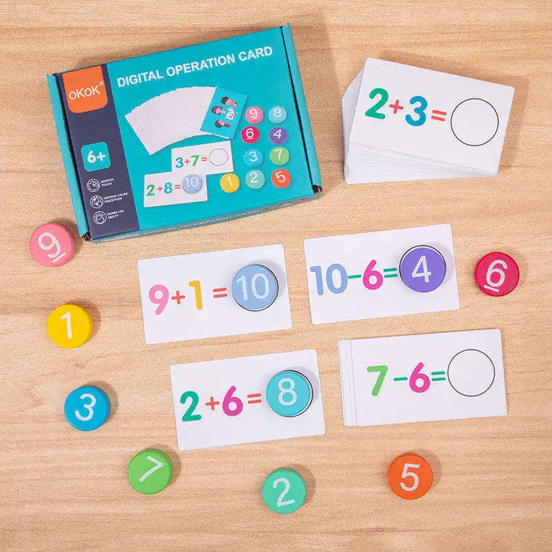 Montessori Children Number Calculate Board Kids Mathematical Operation Set Educational Logical Thinking Training Aids Math Toys